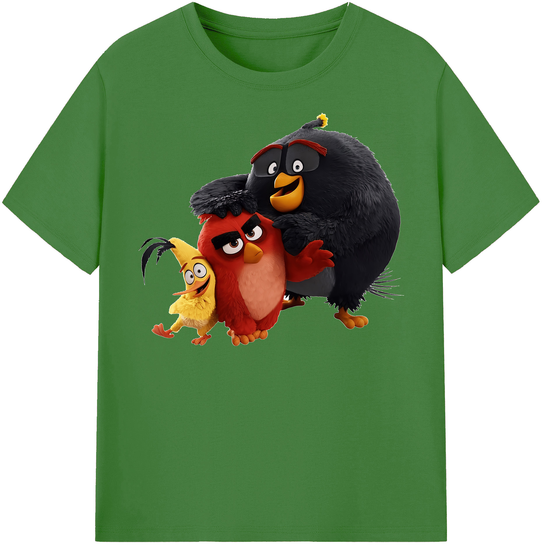 （画像用） Angry Birds アングリーバード レディースカジュアルプリントTシャツ（綿100％）